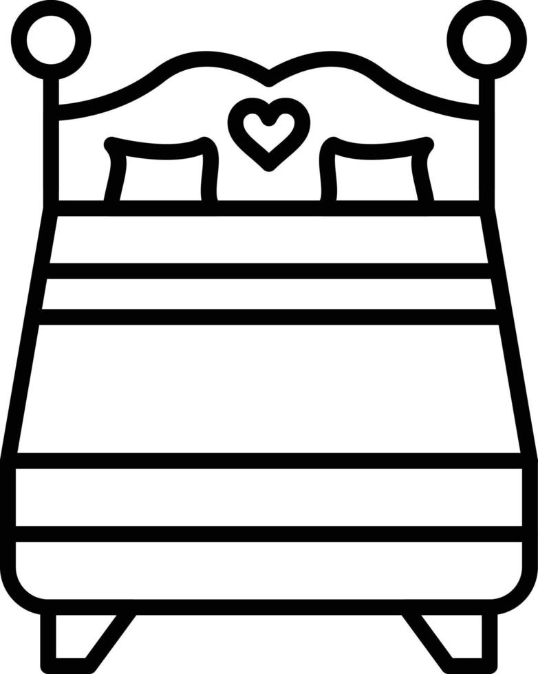 Double Bed Creative Icon Design vector