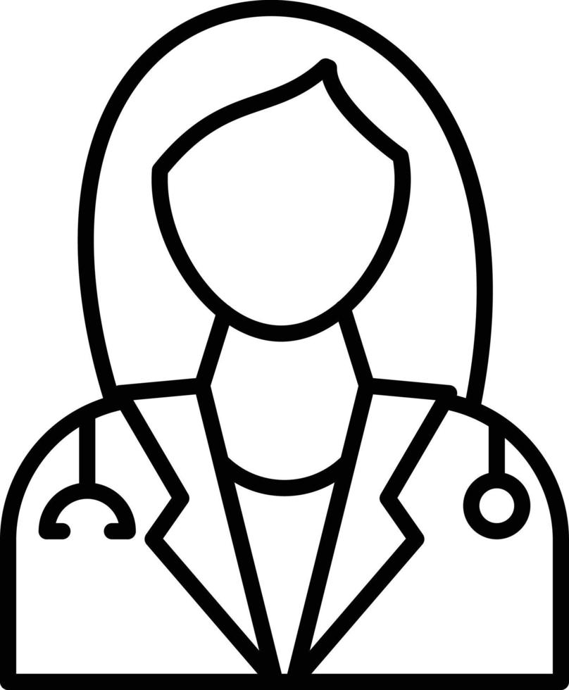 ladie Doctor Creative Icon Design vector
