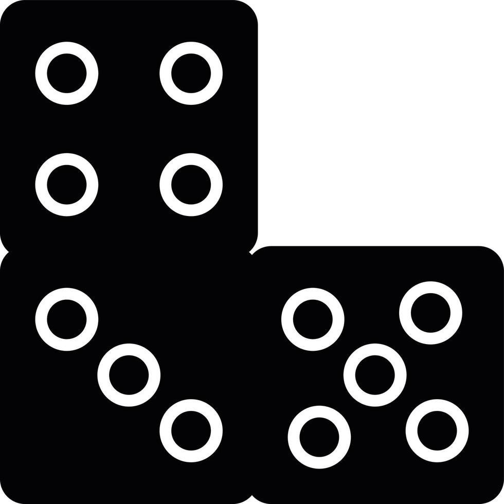 diseño de icono creativo de pieza de dominó vector