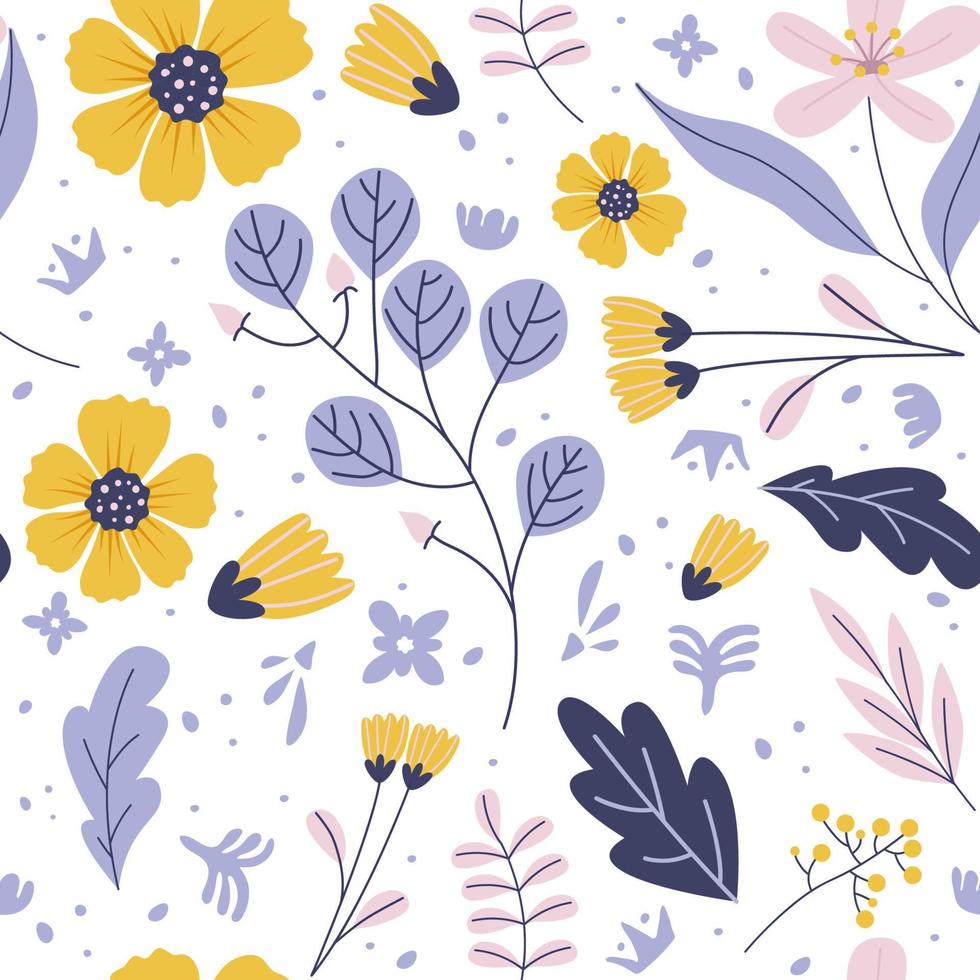 Floral Seamless Pattern Background vector