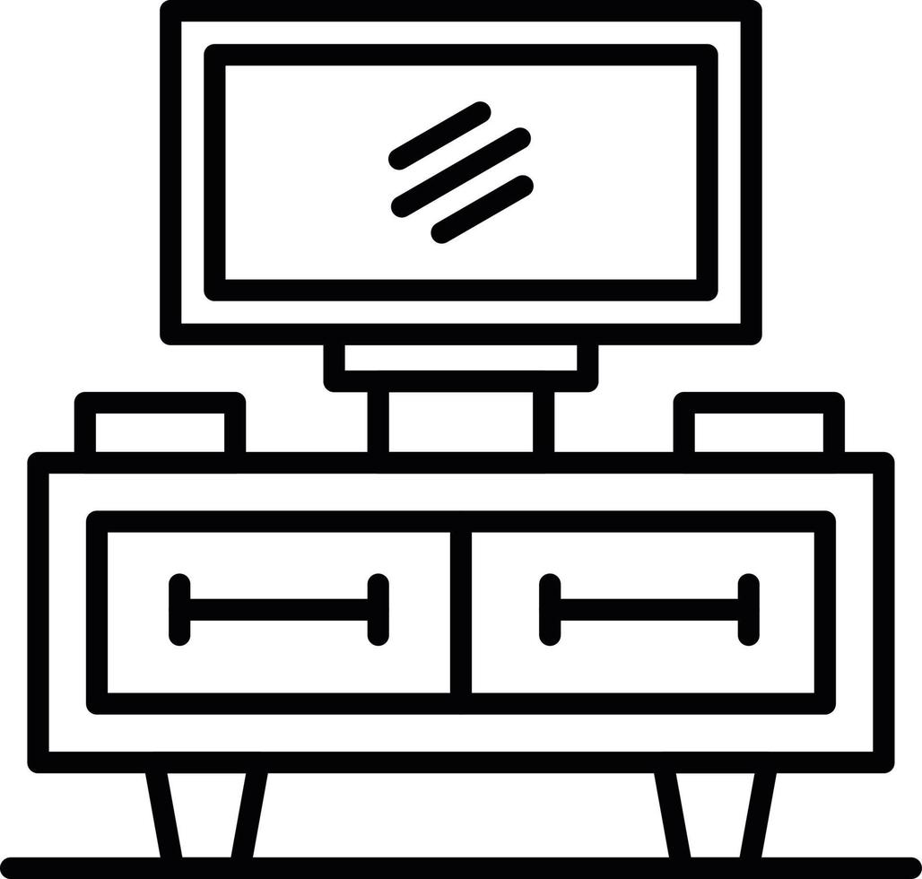 Tv Stand Creative Icon Design vector