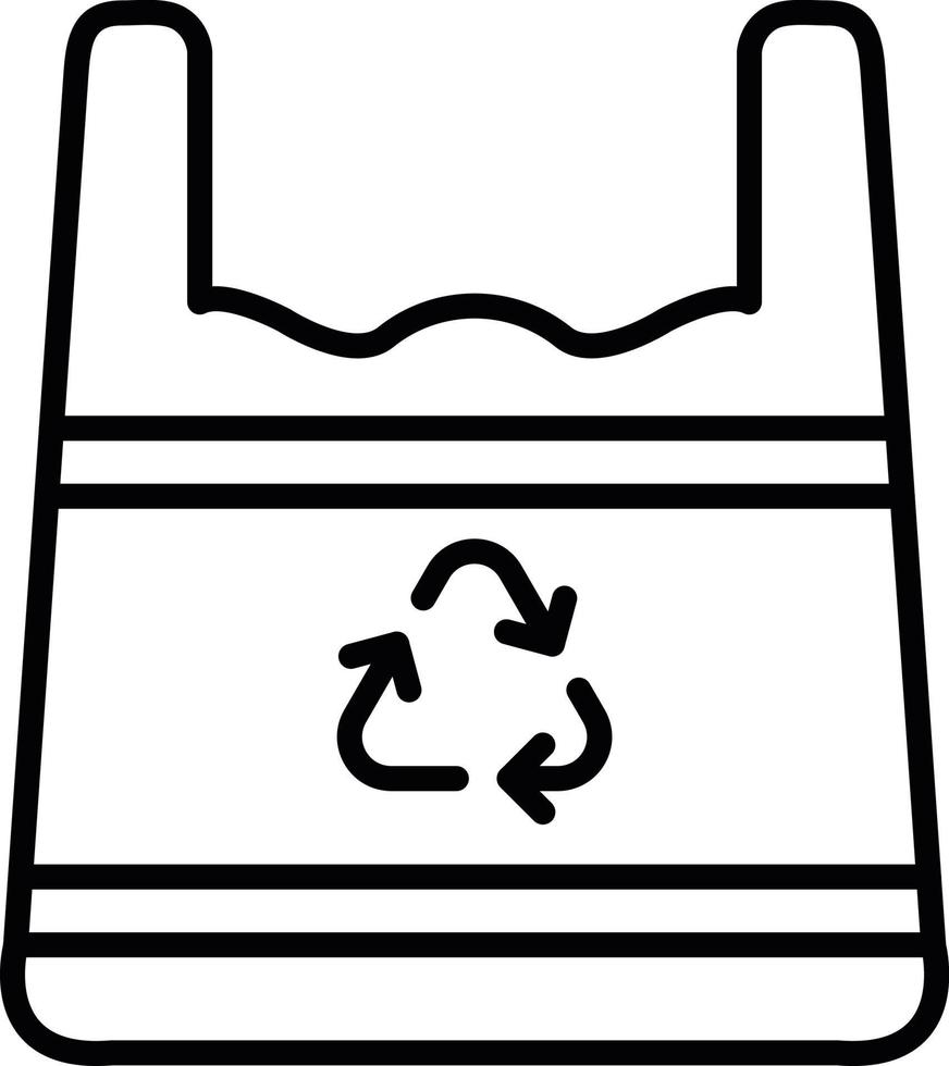 Recycled Plastic Bag Creative Icon Design vector