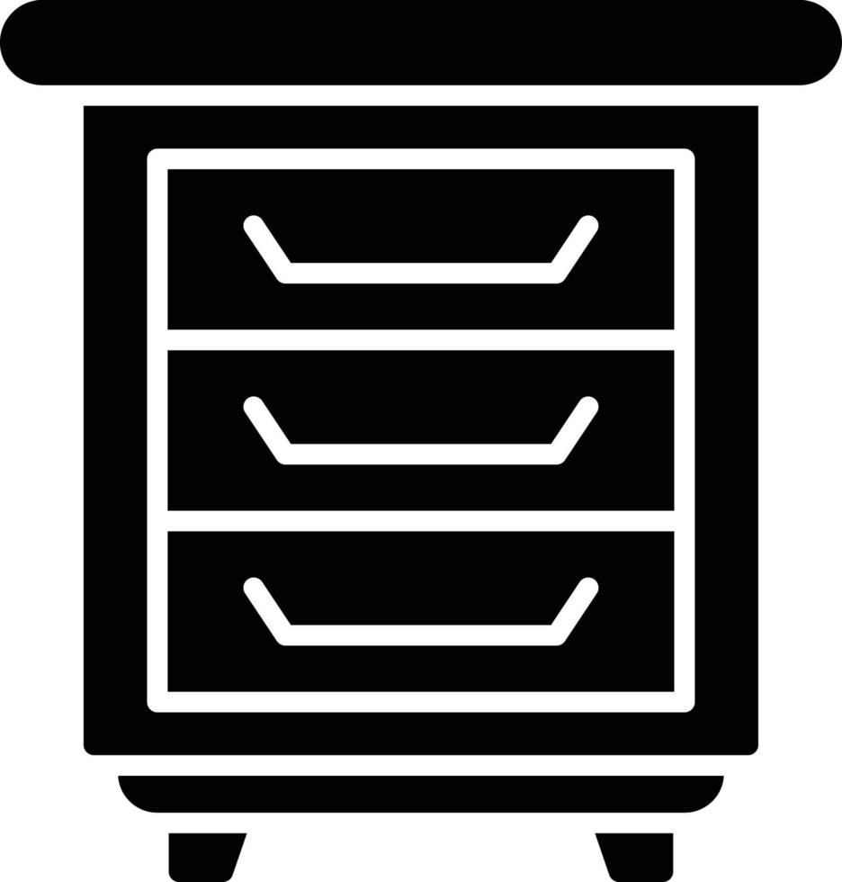 Bedside Table Creative Icon Design vector