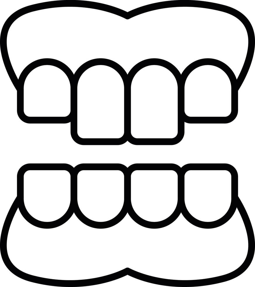 diseño de icono creativo de dentadura postiza vector