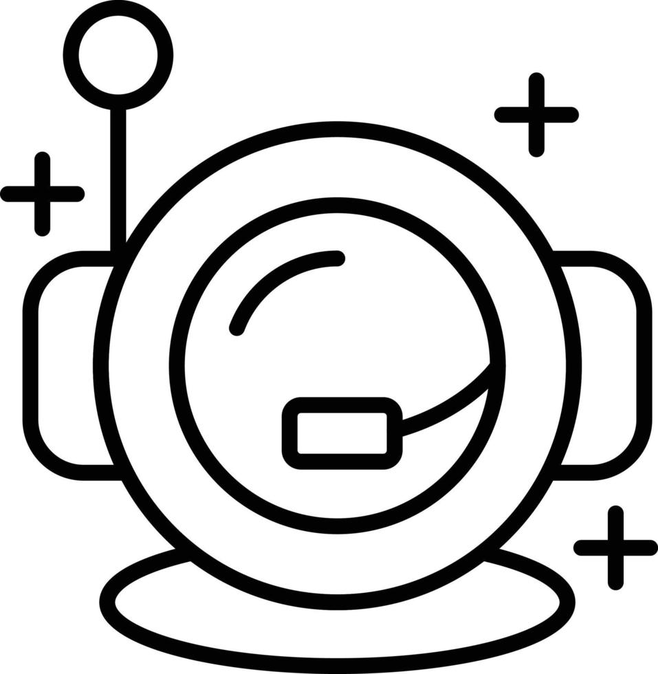 Astronaut Helmet Creative Icon Design vector
