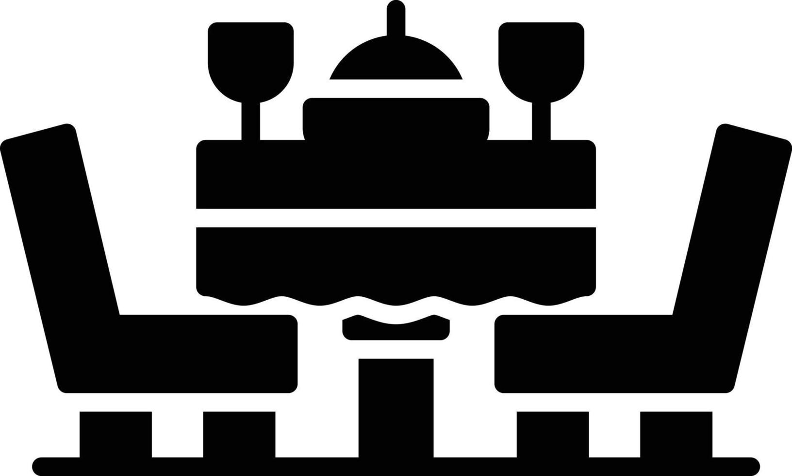 Dinner Table Creative Icon Design vector
