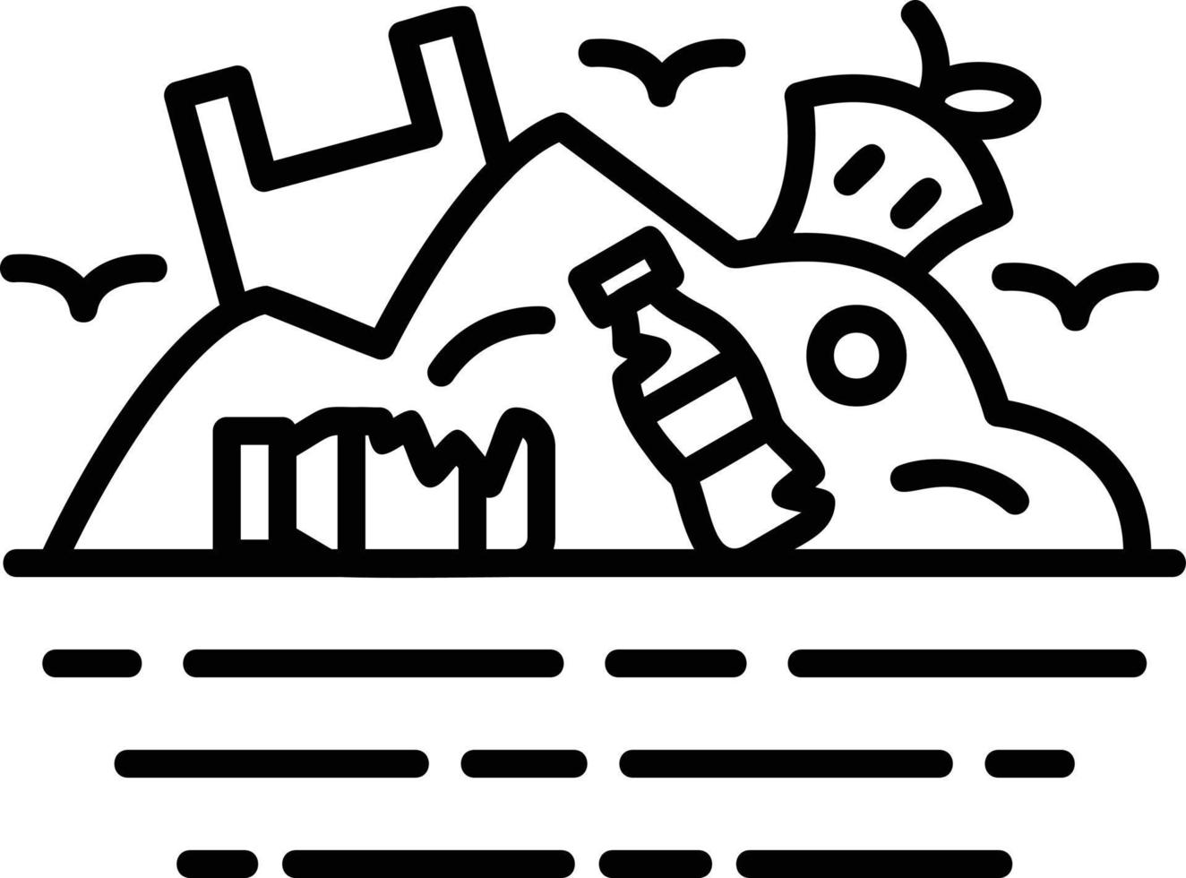 Landfill Creative Icon Design vector