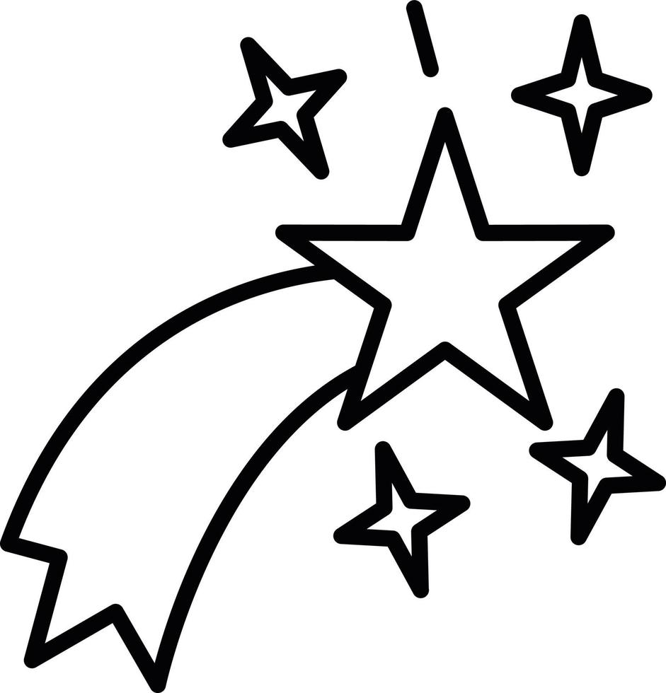 Shooting Star Creative Icon Design vector