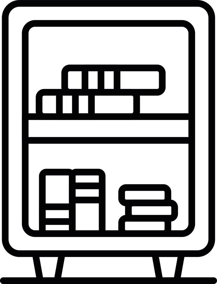 Bookshelf Creative Icon Design vector