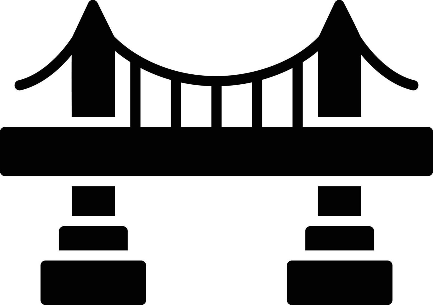 diseño de icono creativo de puente vector