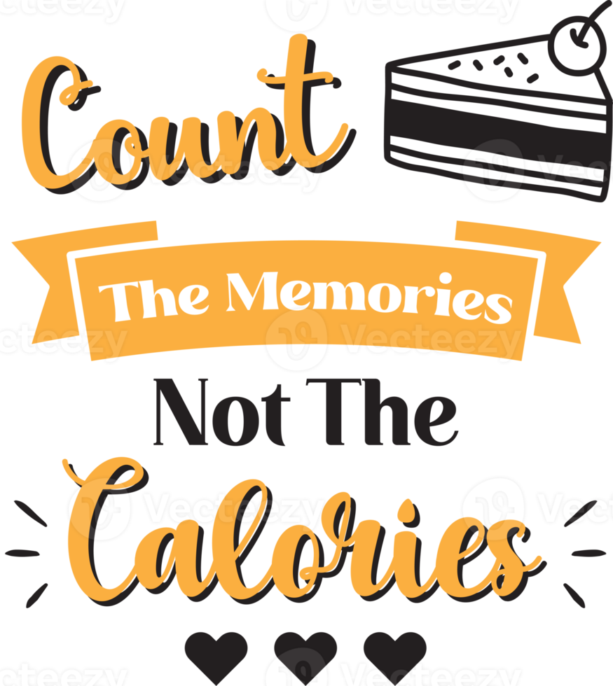 compter les souvenirs pas les calories lettrage et citation illustration png
