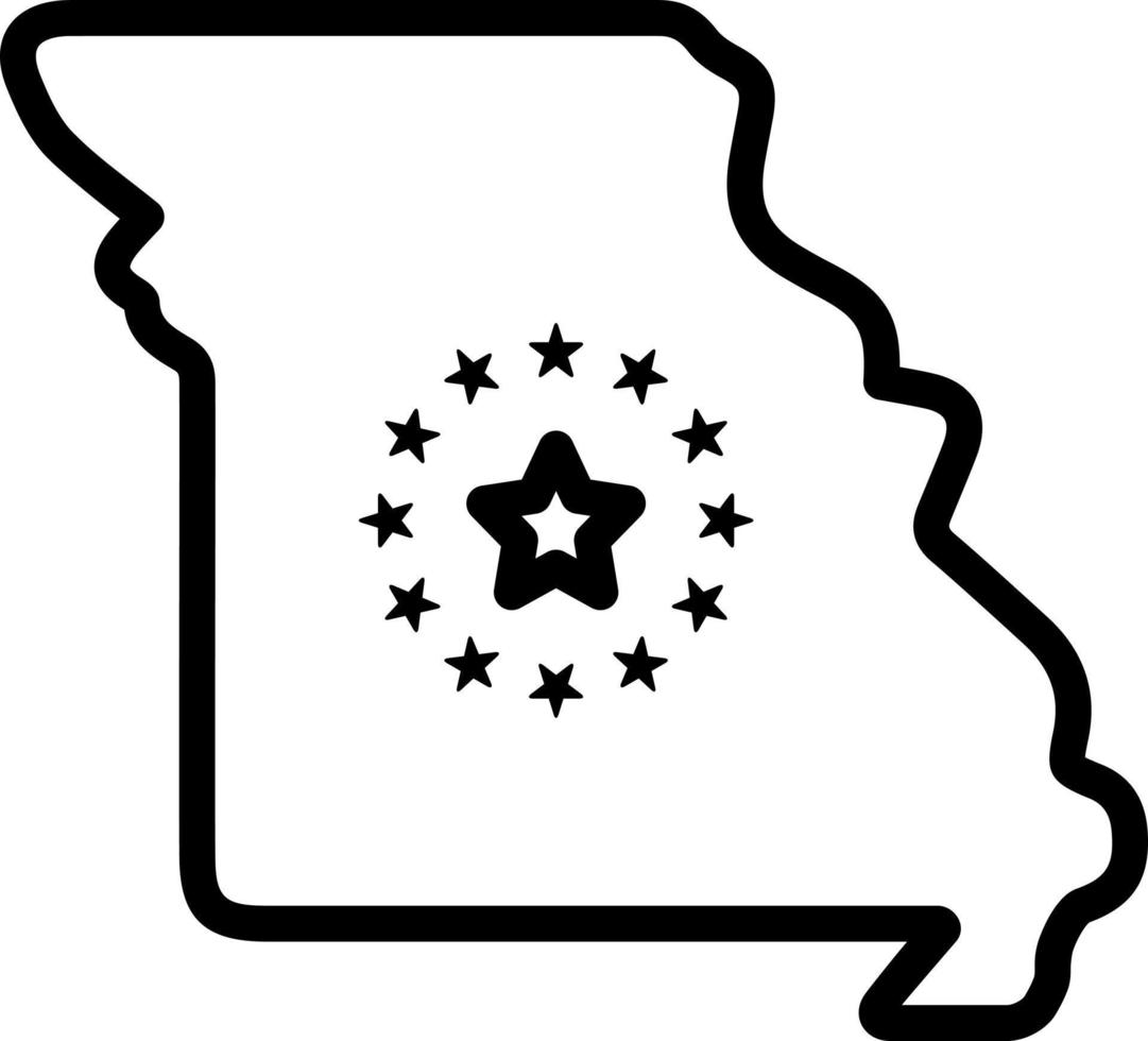 line icon for missouri vector