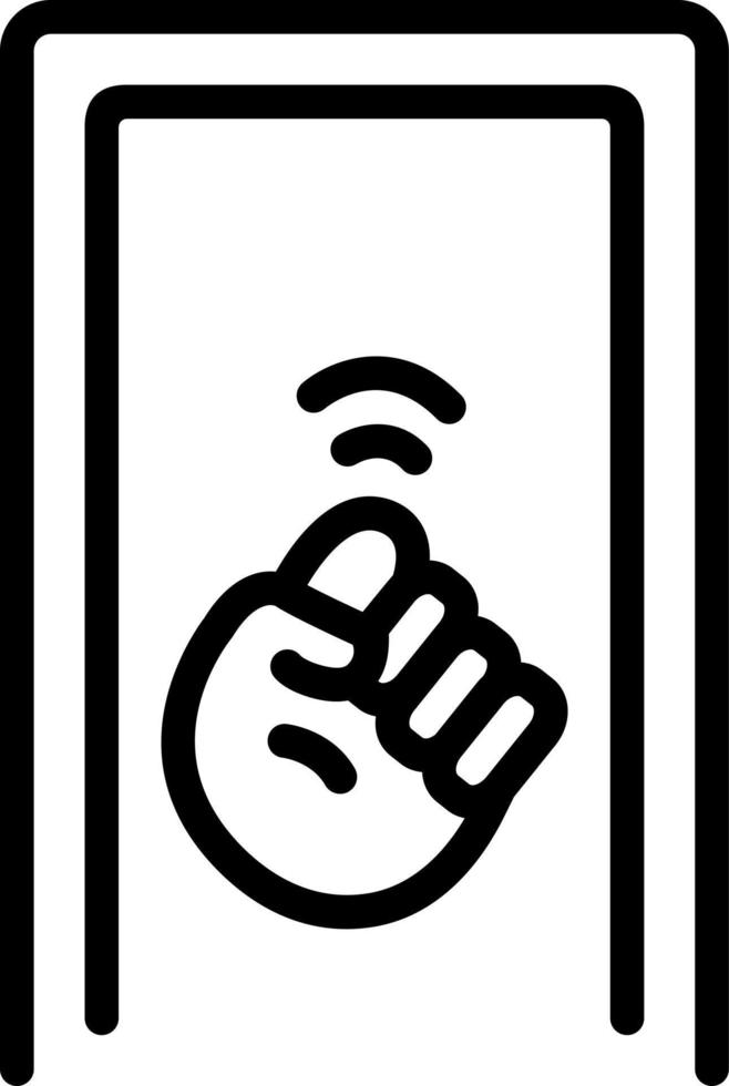 line icon for knock vector