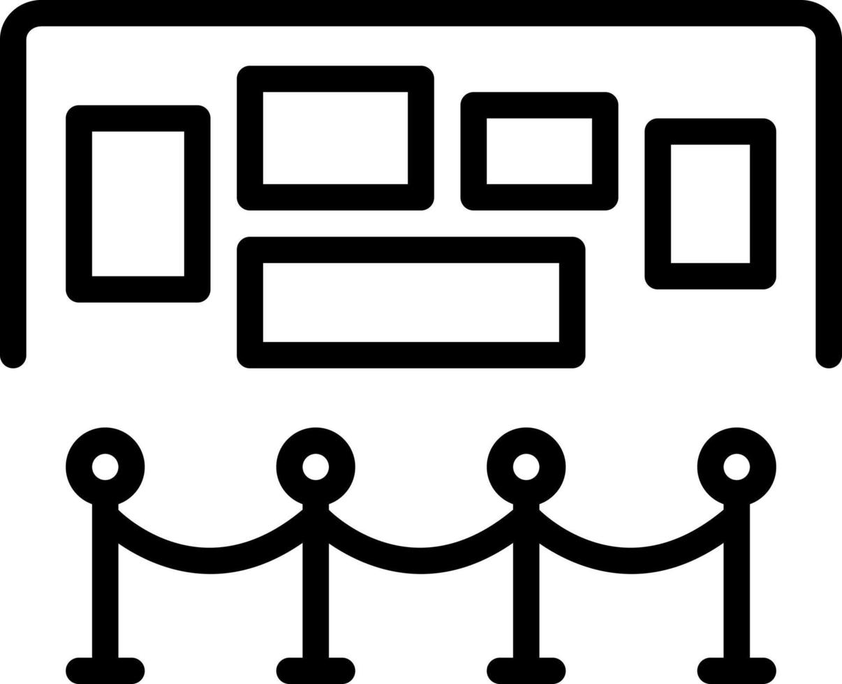 line icon for exhibits vector