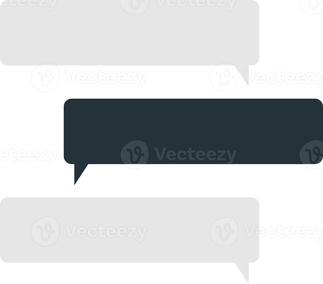 Message boxes and chats illustration in minimal style png