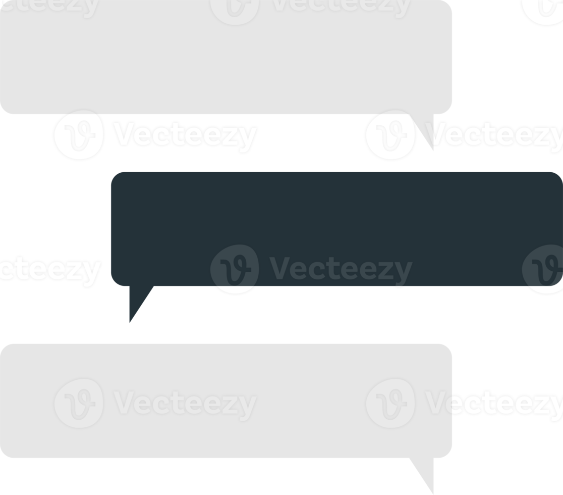 ilustração de caixas de mensagem e bate-papos em estilo minimalista png