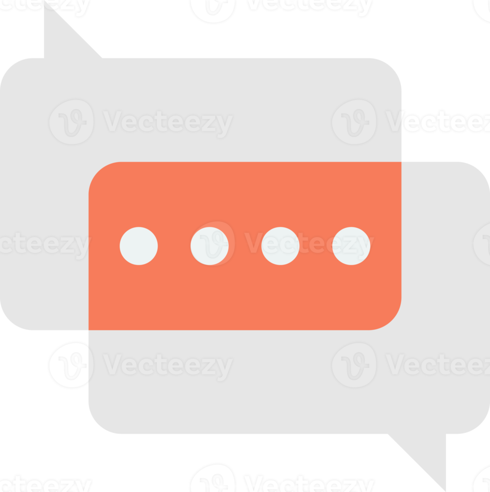 Message boxes and chats illustration in minimal style png