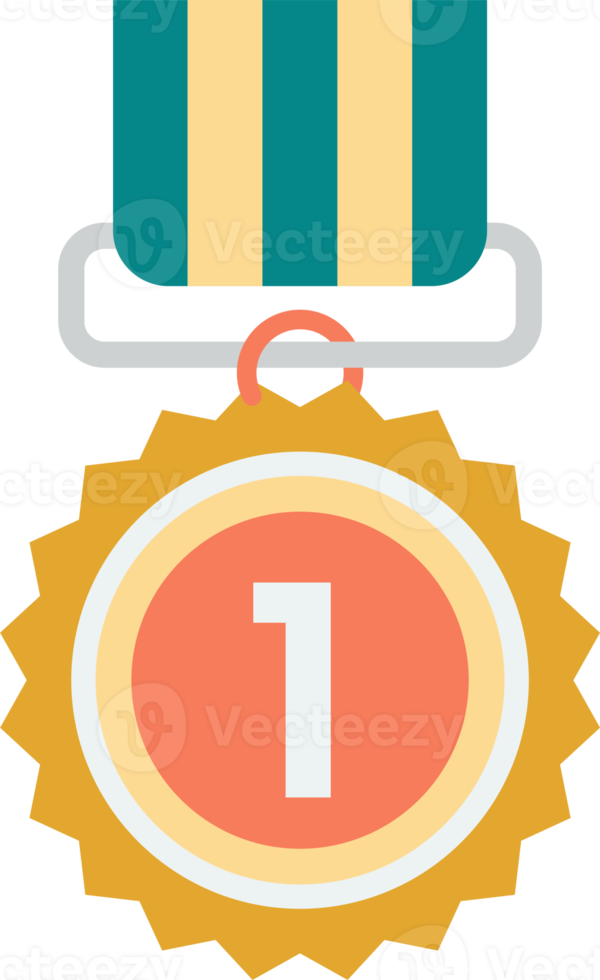 medal illustration in minimal style png