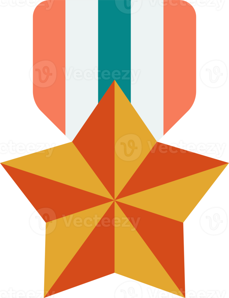 medal illustration in minimal style png