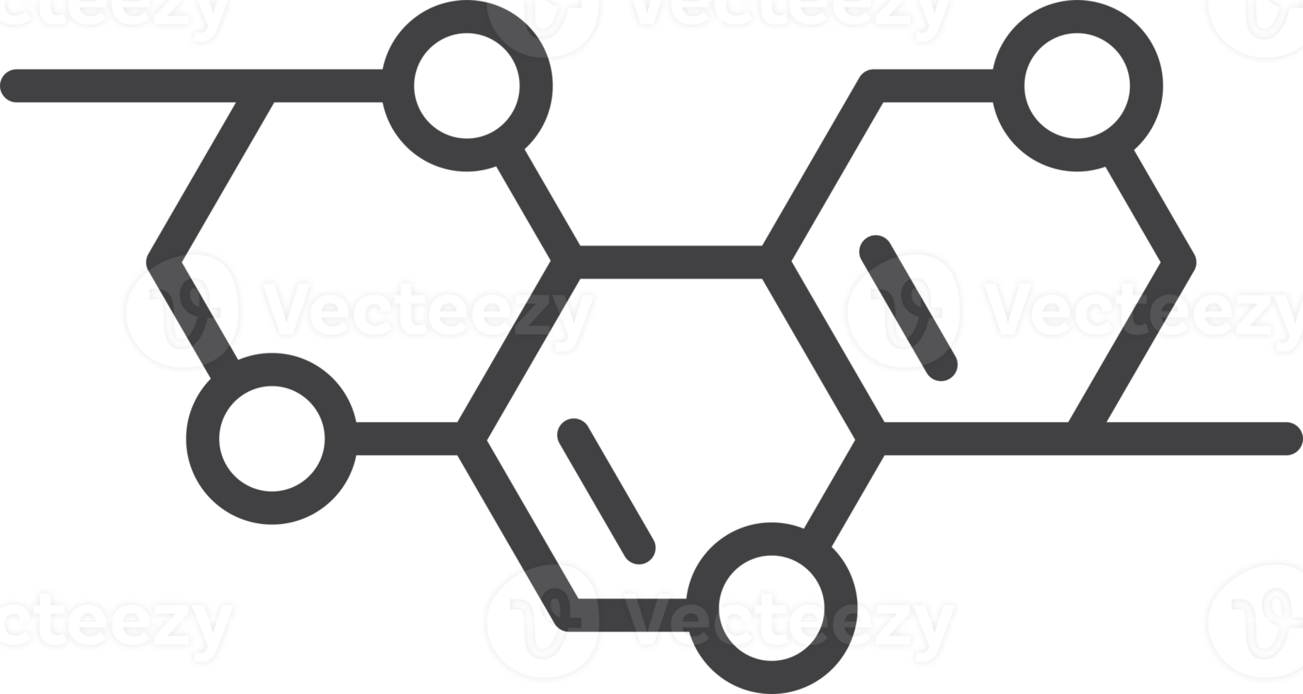 molecules and atoms illustration in minimal style png