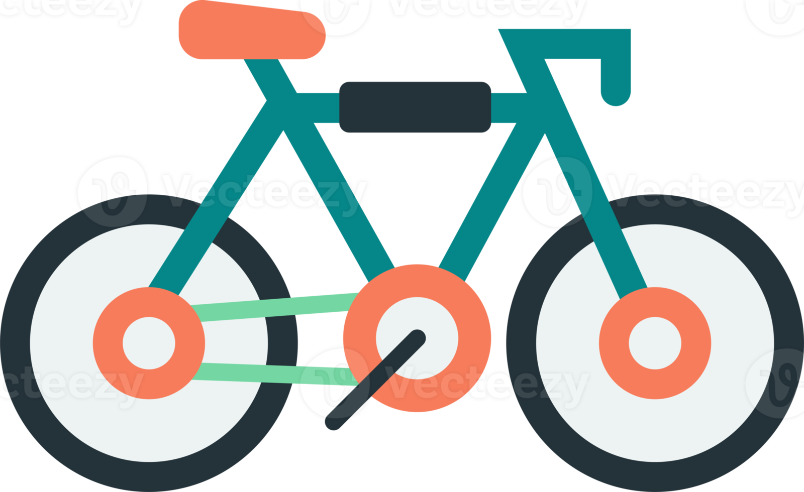 fiets illustratie in minimaal stijl png