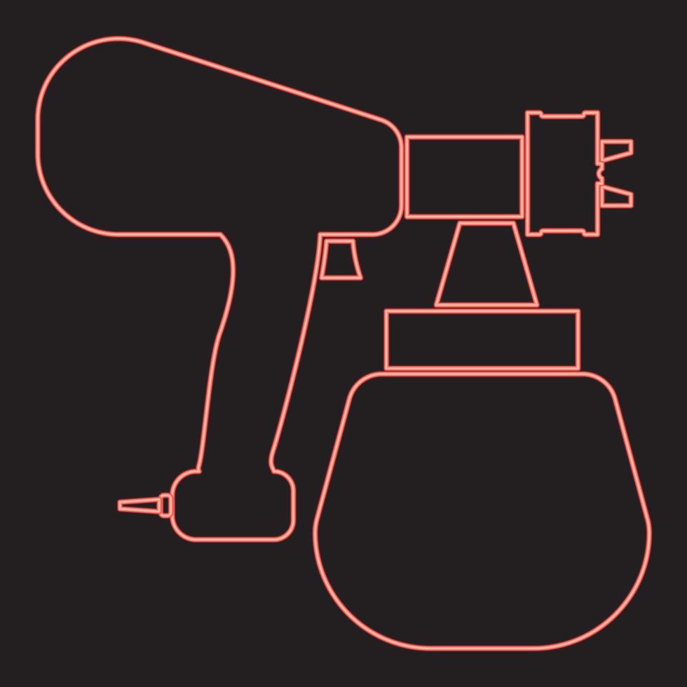 Neon sprayer paint red color vector illustration image flat style