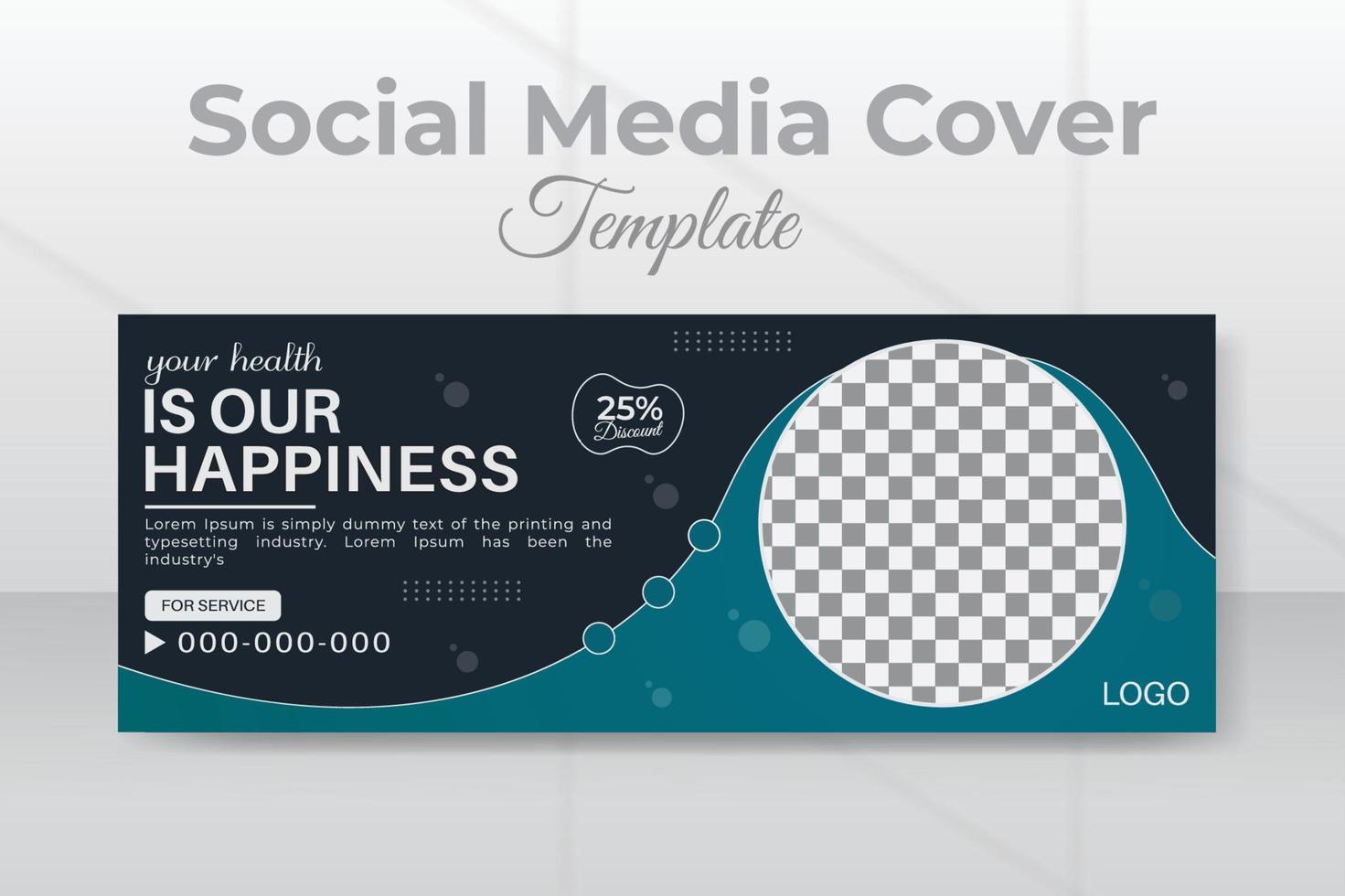 Medical healthcare solution social media display cover web banner design vector