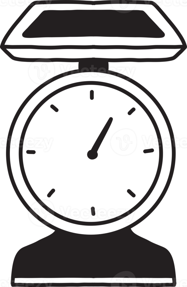 Hand Drawn food scale illustration png