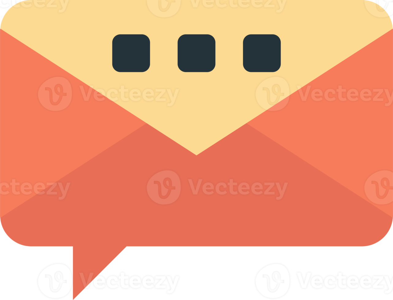 message box with email illustration in minimal style 14966868 PNG
