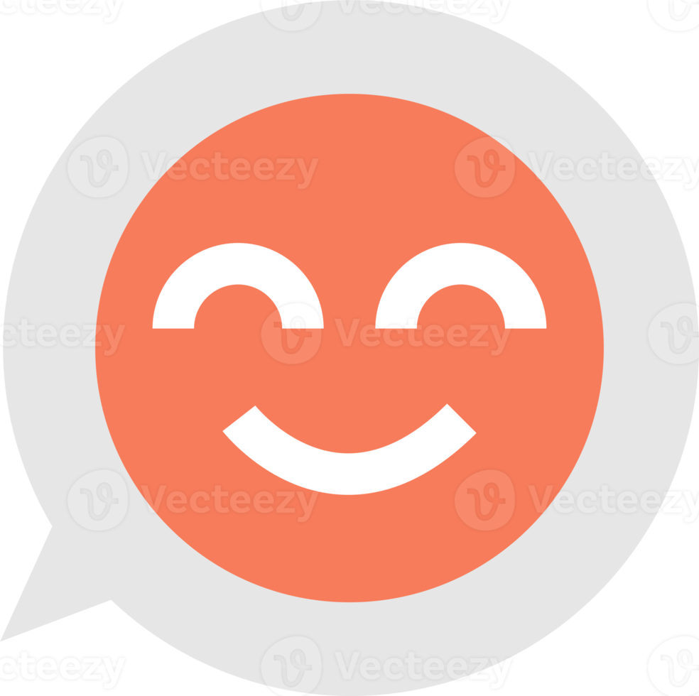 smiley face emoji on text box illustration in minimal style png