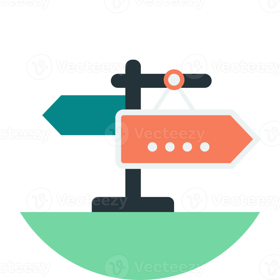 junction sign illustration in minimal style png