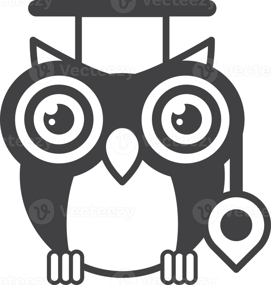 owl illustration in minimal style png