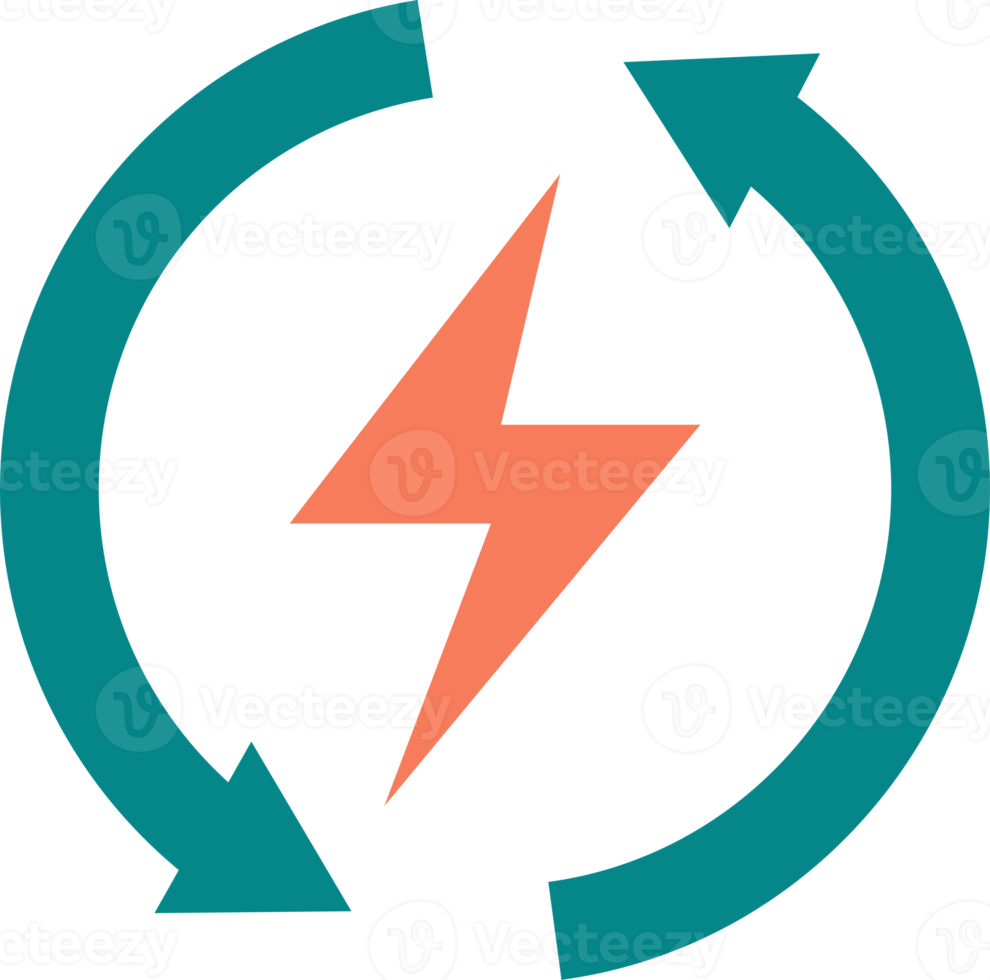 renewable electricity illustration in minimal style png