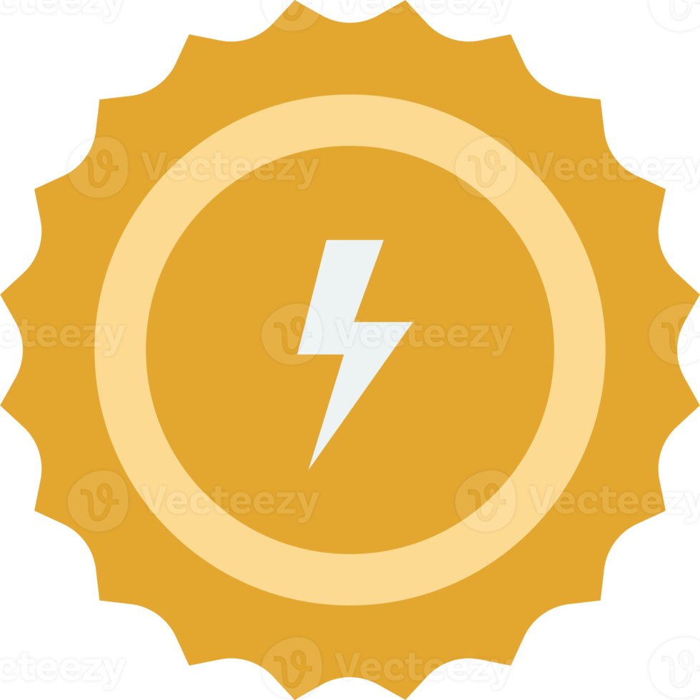 electric power illustration in minimal style png