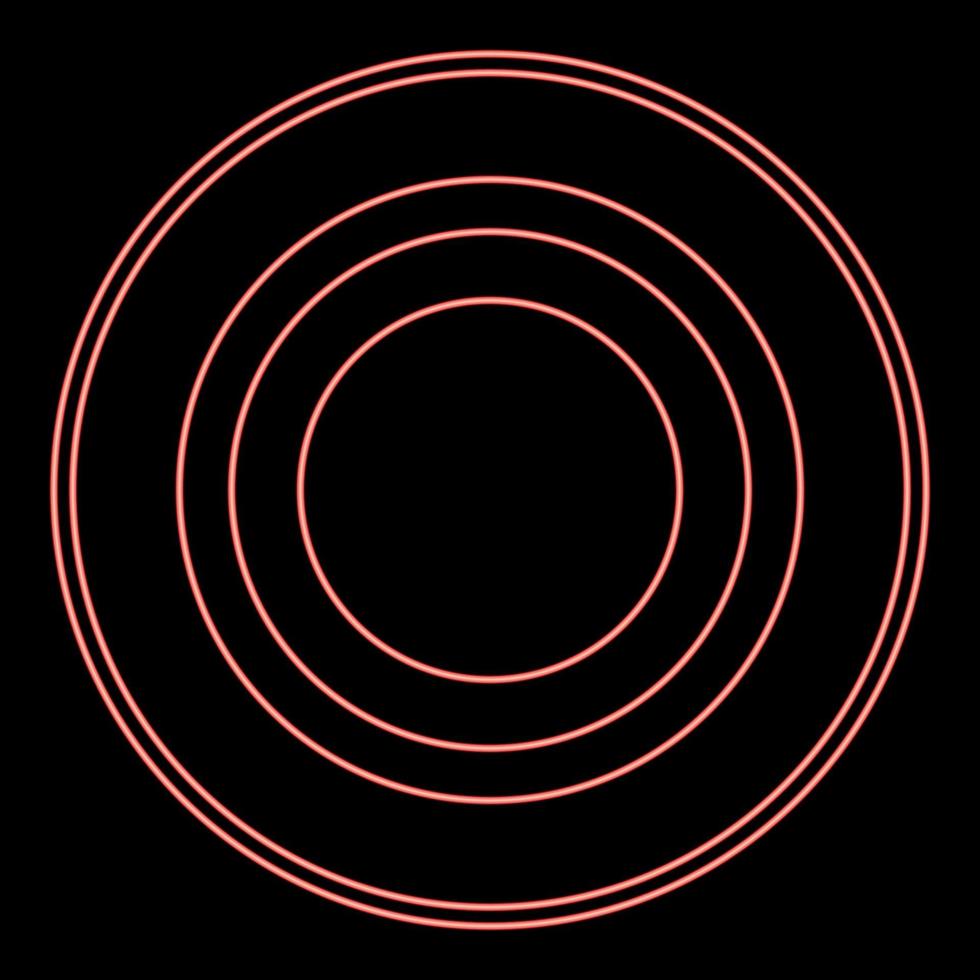 Neon radio signal symbol connect red color vector illustration image flat style