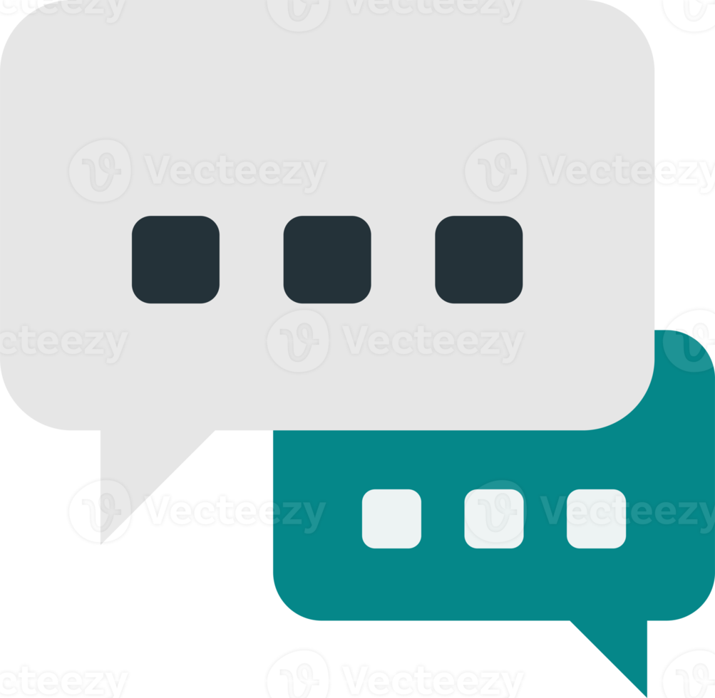 Message boxes and chats illustration in minimal style png