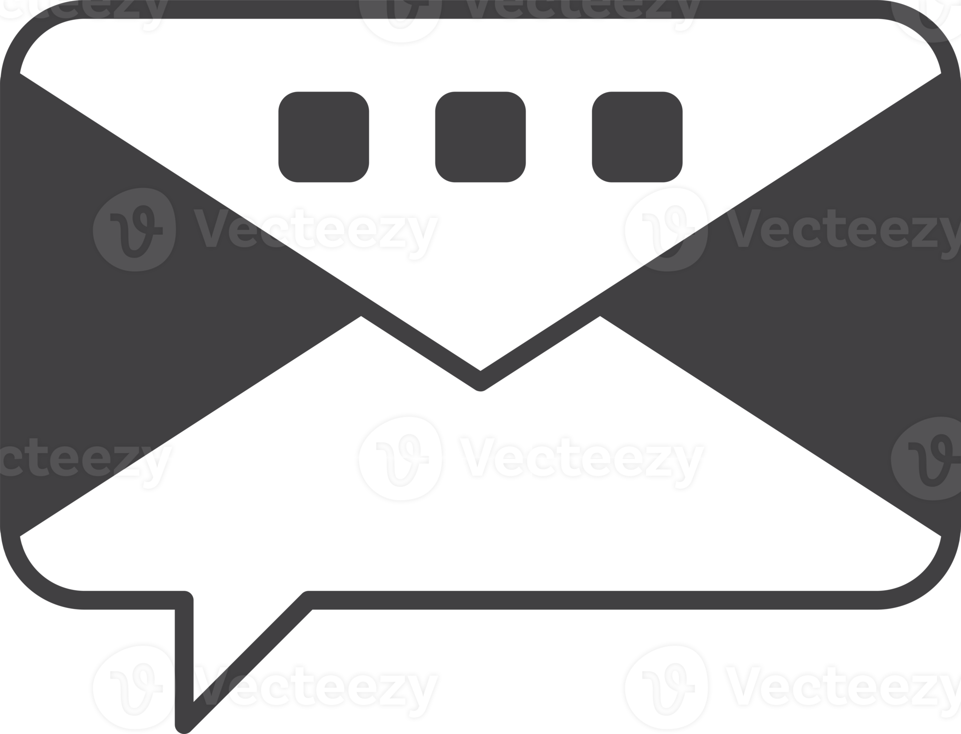 message box with email illustration in minimal style 14967092 PNG