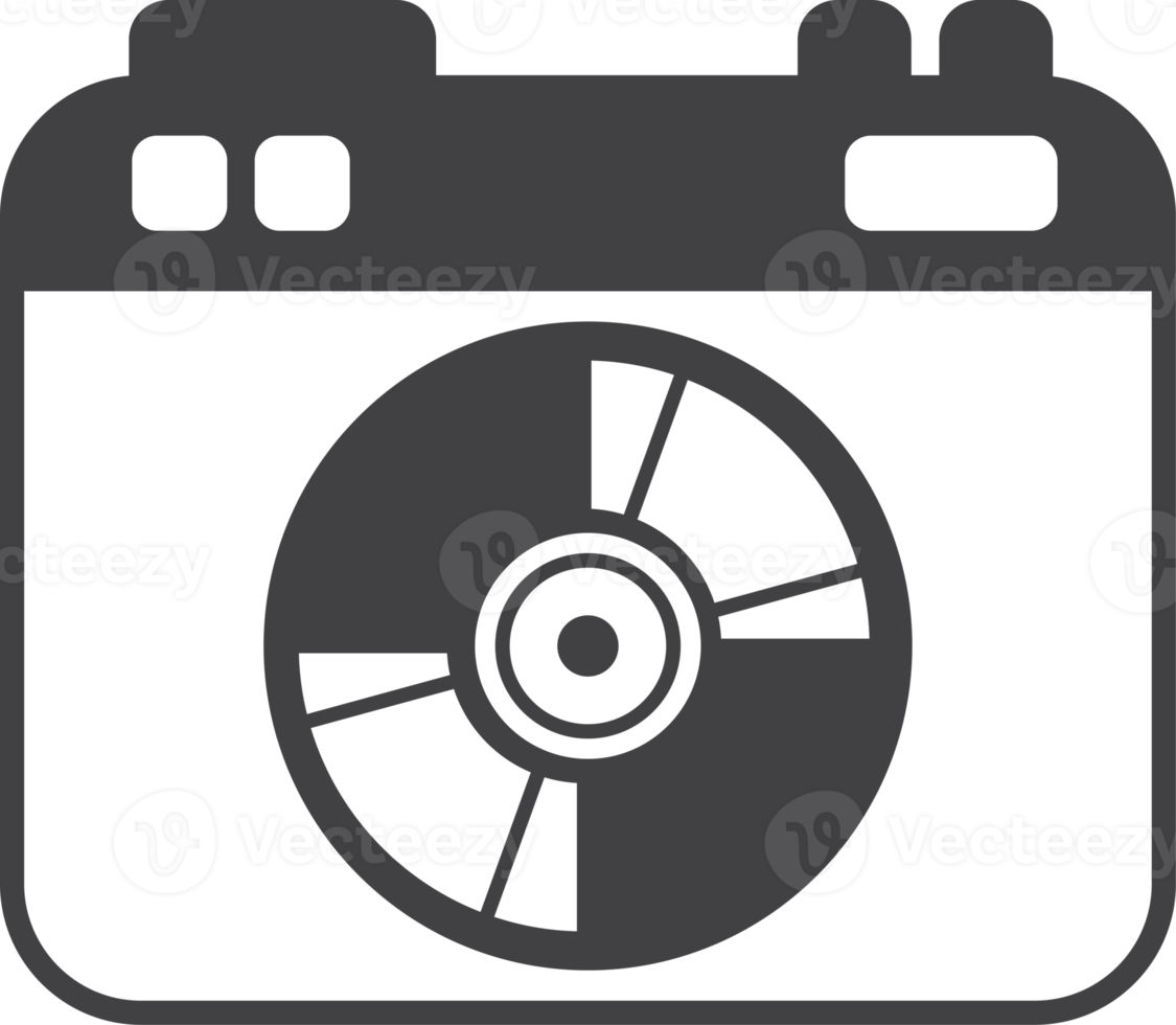 digital camera illustration in minimal style png
