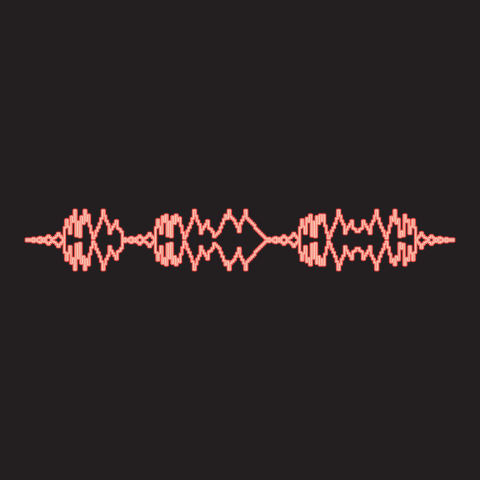 Audio frequency. Neon music sound waves for radio equalizer. Voice