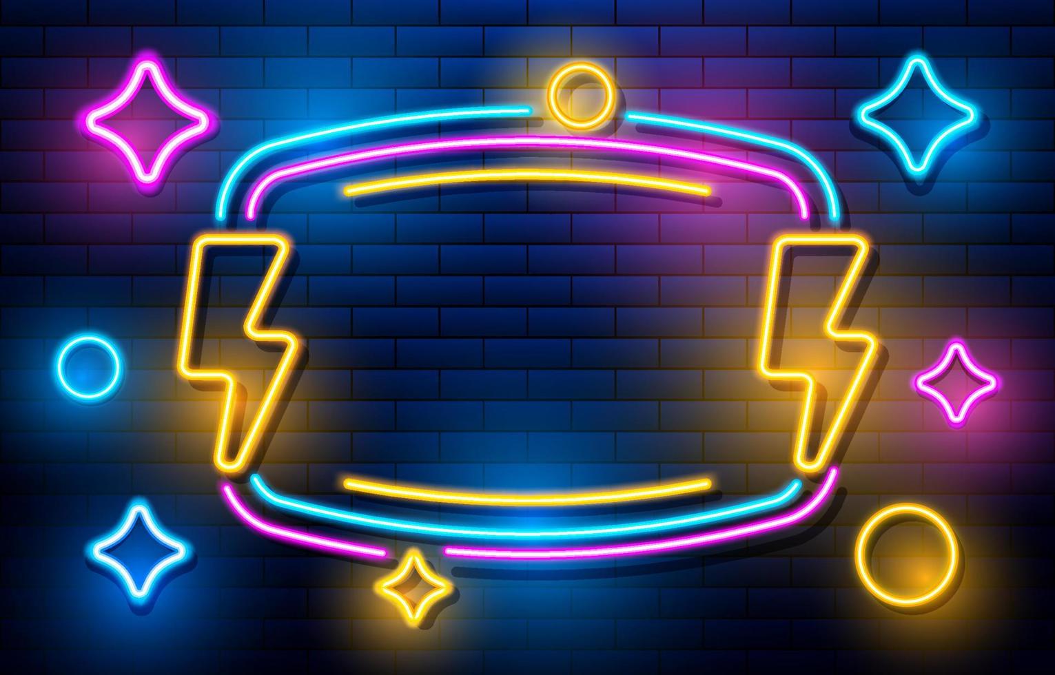 Neon Light Shape Background vector