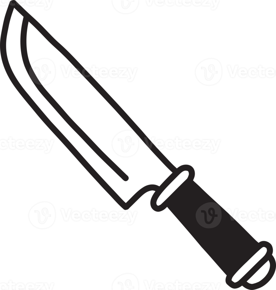 ilustração de faca de cozinha desenhada à mão png
