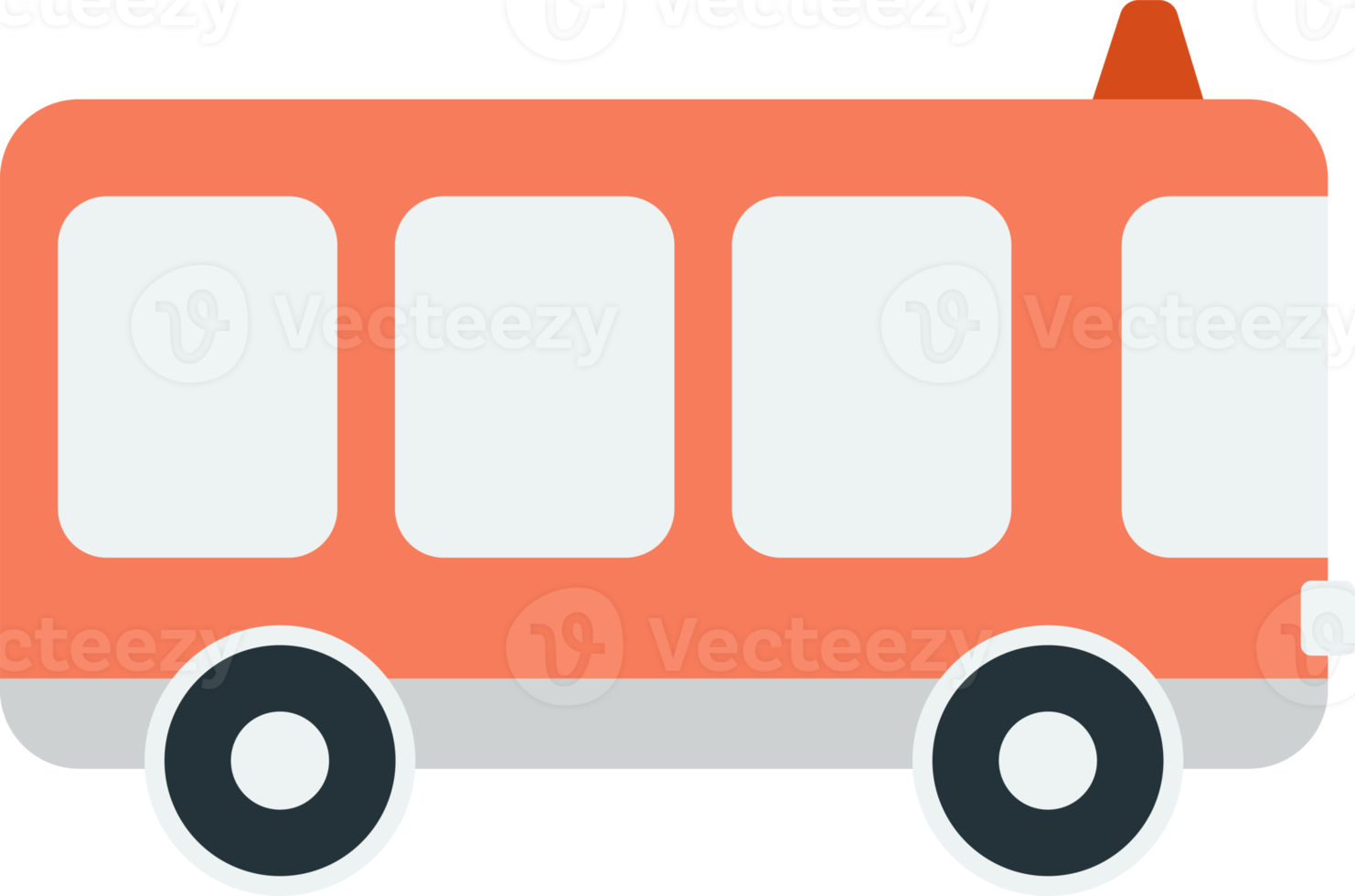 ilustração de ônibus em estilo minimalista png