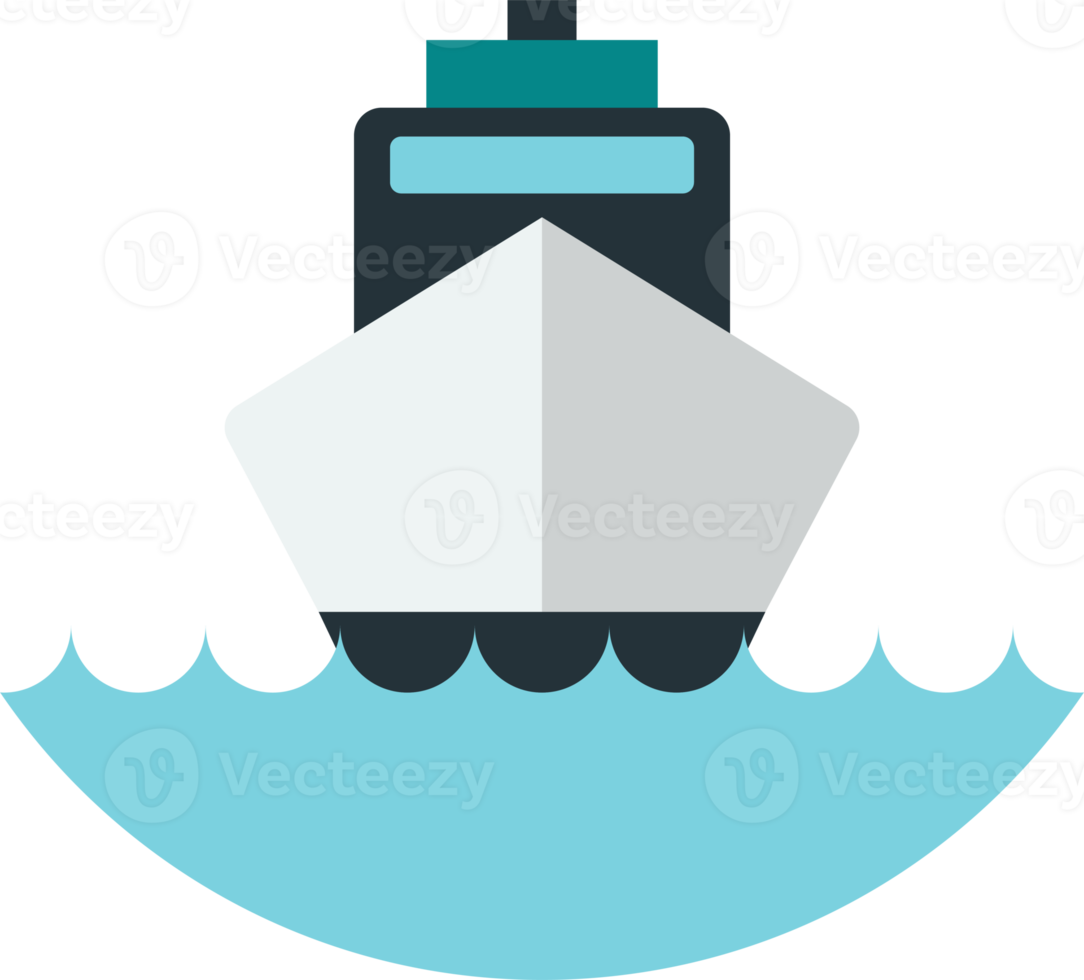 yacht illustration in minimal style png