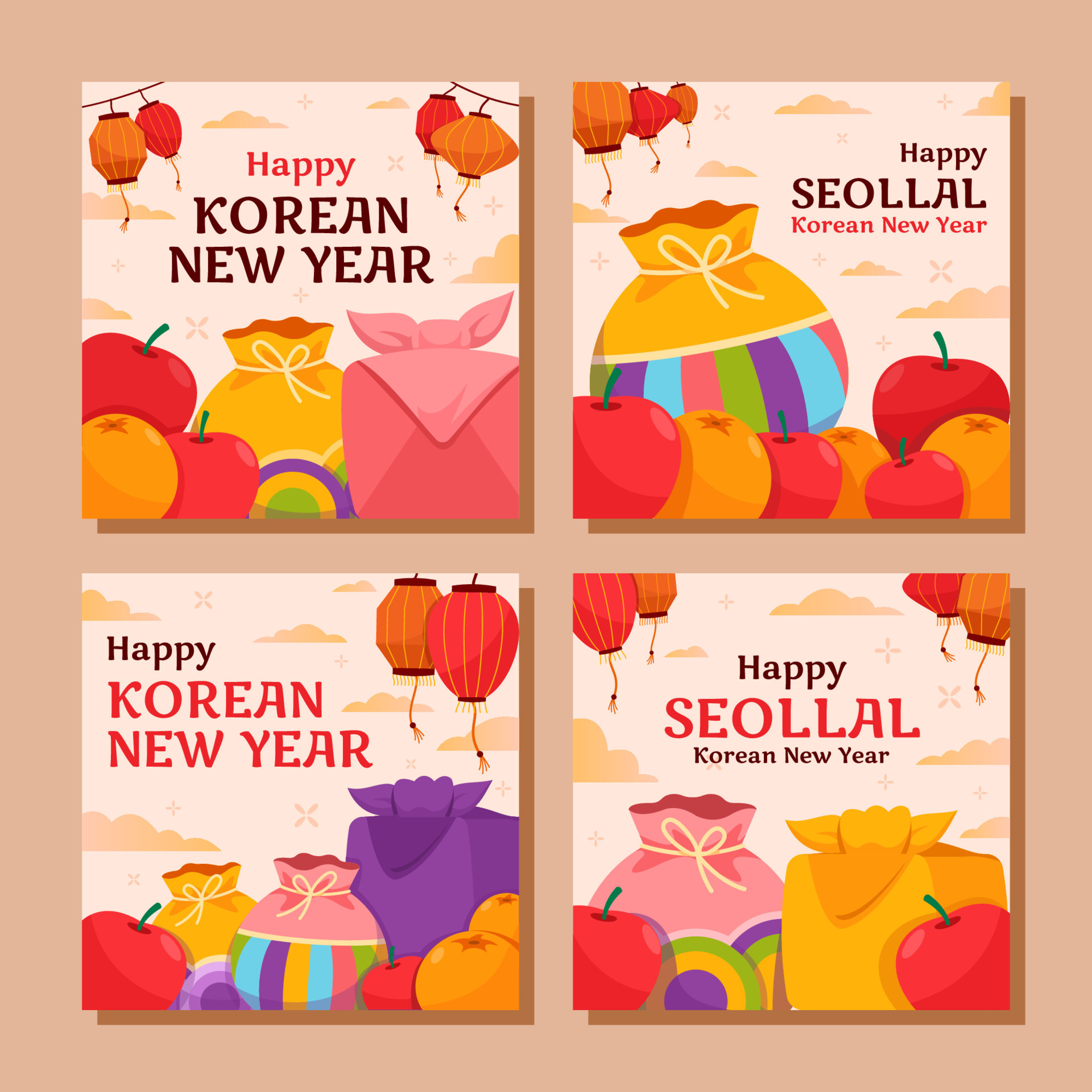 Festive Of Celebrate Seollal Korean New Year 14967350 Vector Art at 