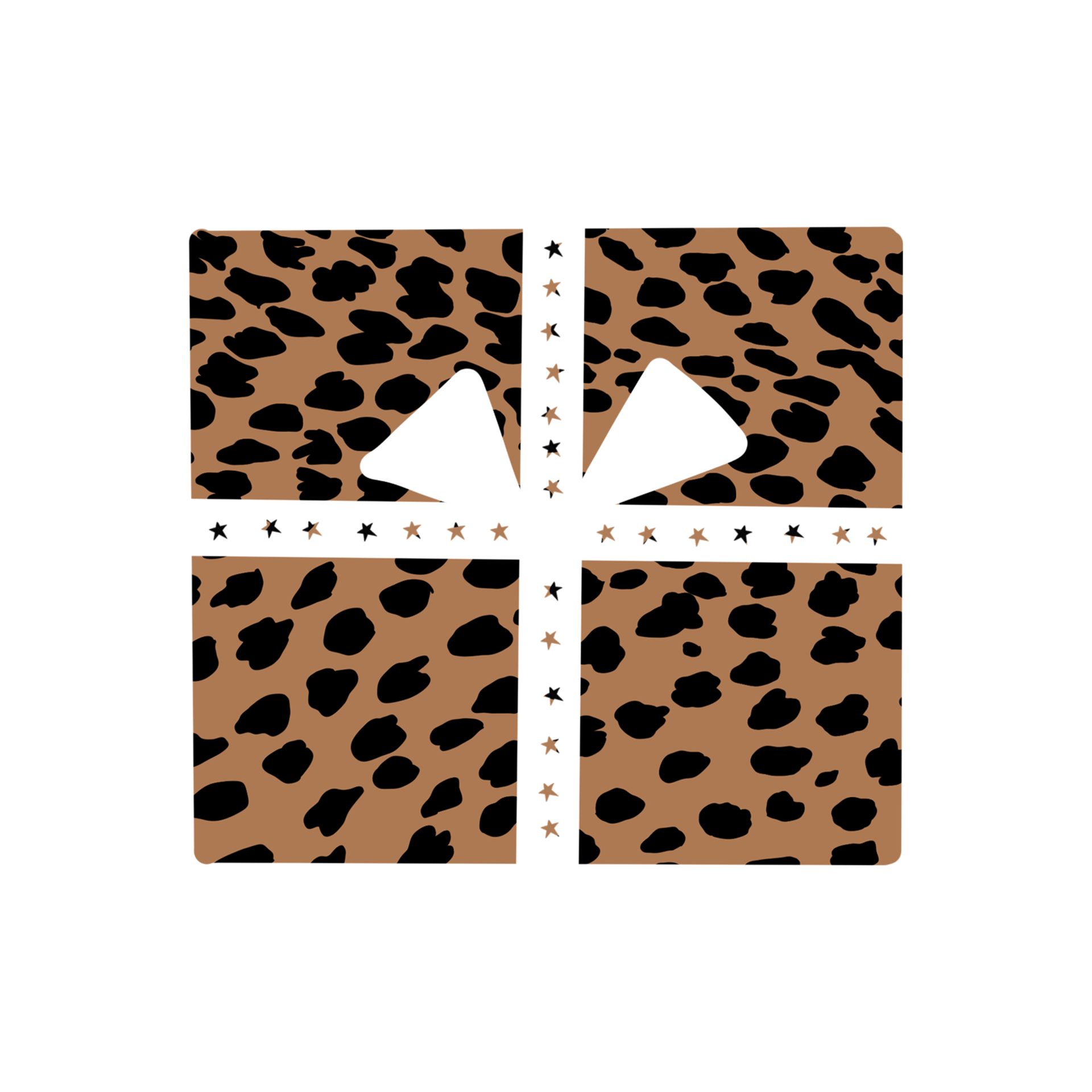 Free Cheetah Print Present With White Ribbon 14967506 PNG with
