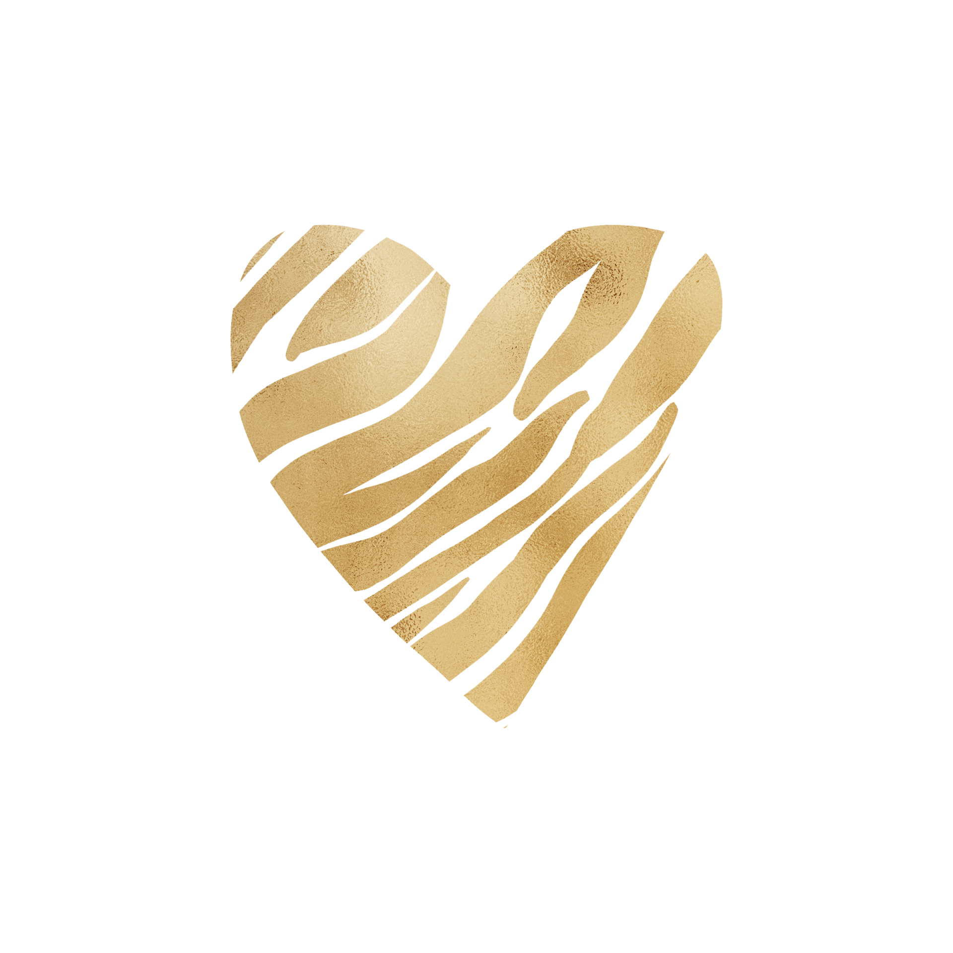 golden-zebra-pattern-heart-14967536-png
