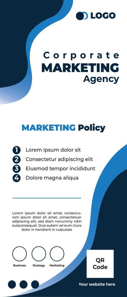 Corporate Marketing Agency Rollup Banner design vector