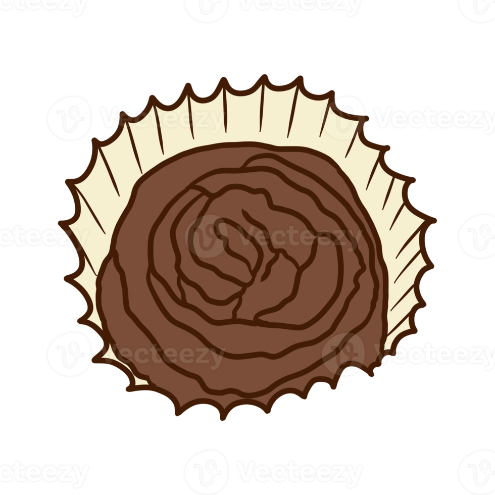 Rose Chocolate Hand Drawn png