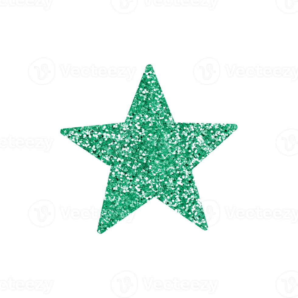 Green Glitter Star png