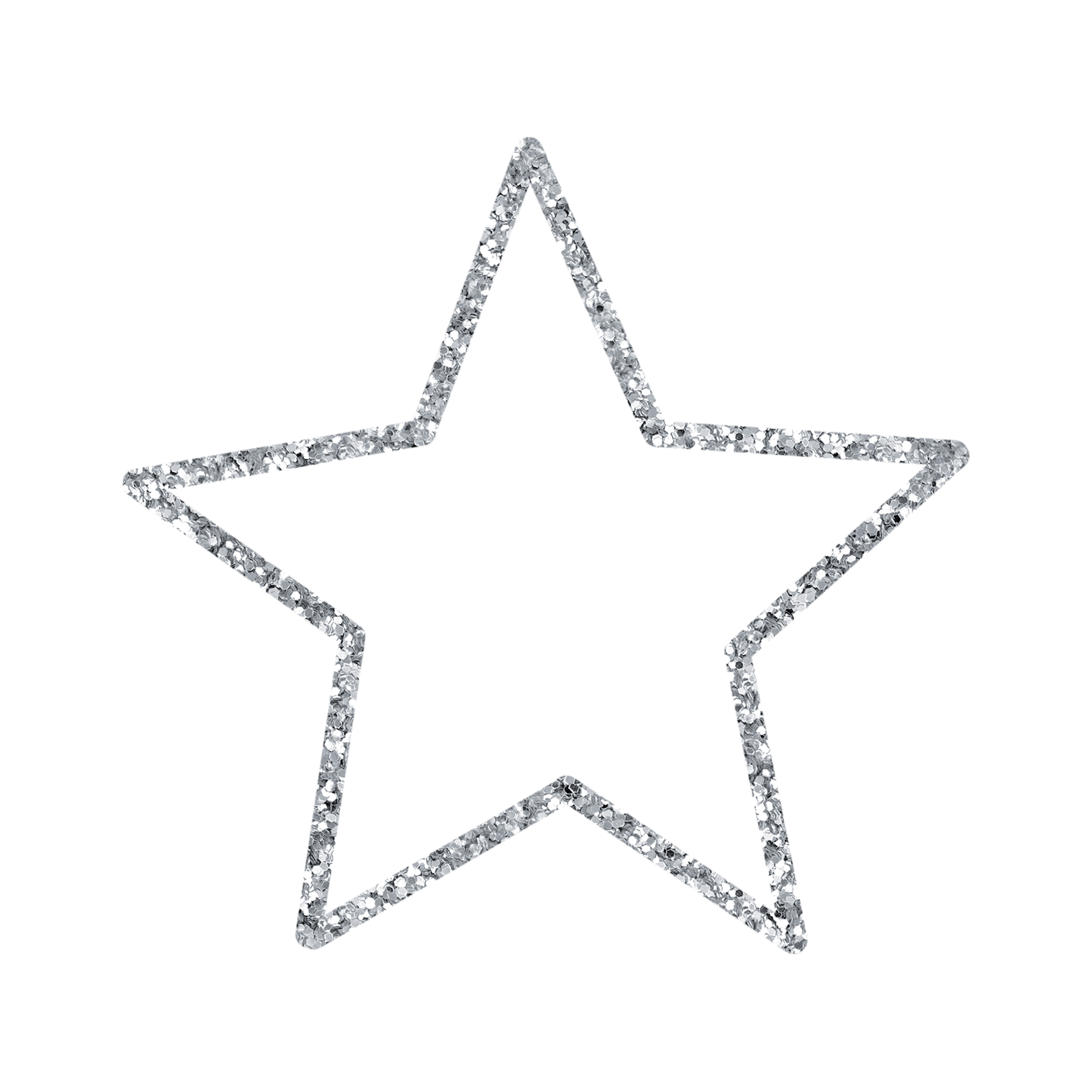 brillo de estrella plateada delineado 14967612 PNG